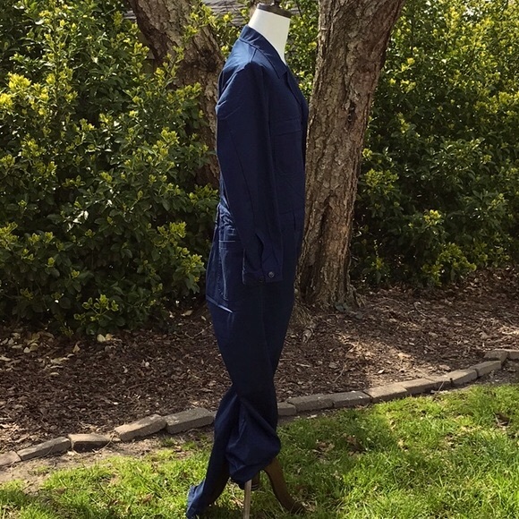 Men’s Military Navy Blue Zip Up Utility Coveralls Size 44L - Picture 13 of 16